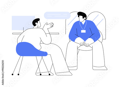 Campus councillor isolated cartoon vector illustrations.