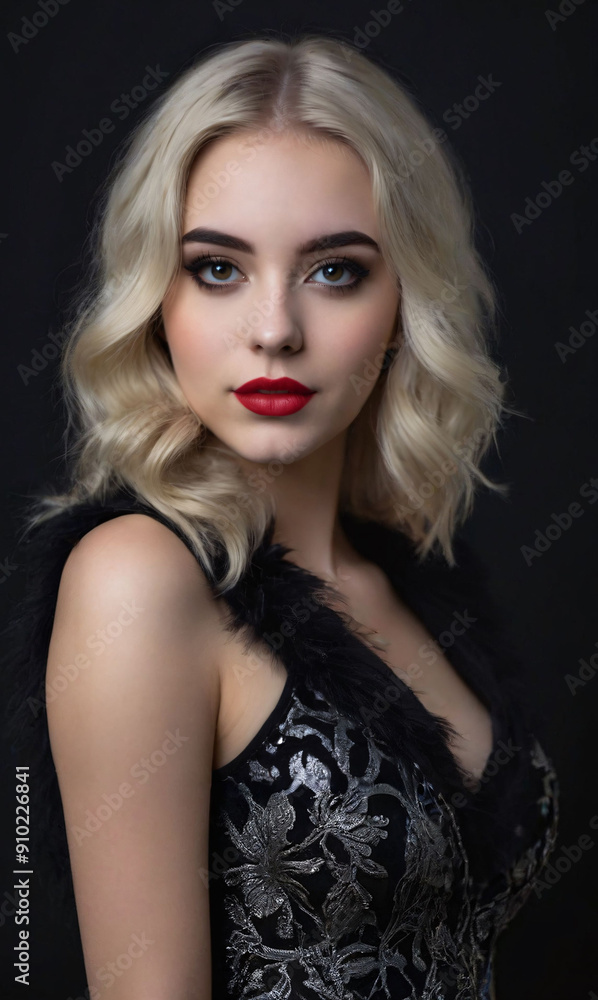 Portrait of a Beautiful Young Blonde Woman Portrait of a Beautiful Young Blonde Woman