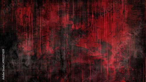 Black and red grunge texture. Scary red black scary background, abstract red background with black grunge background texture in modern art design layout, red paper texture grungy horror, generative ai