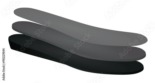 Shoe inserts layers. vector illustration