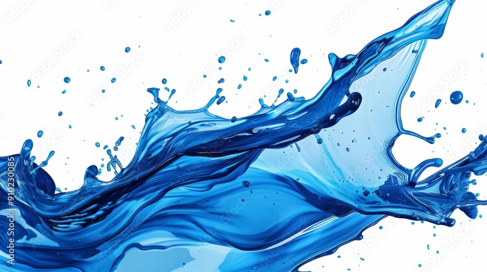 Illustration of a blue paint splash Illustration of a blue paint splash