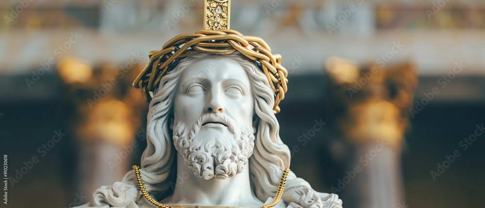 Jesus with golden chains, divine connection Jesus with golden chains, divine connection