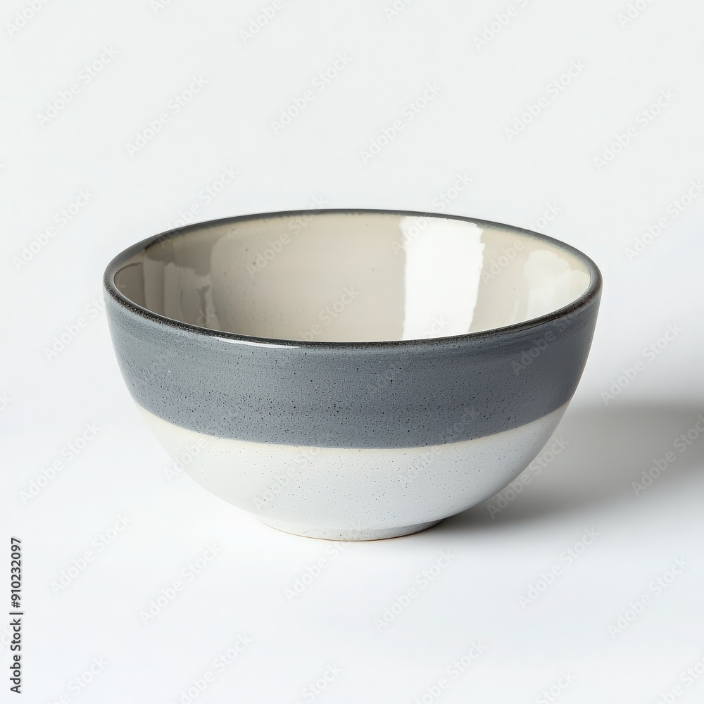 Stylish ceramic bowl with a modern design, featuring elegant gray and white stripes, perfect for serving or decoration. Stylish ceramic bowl with a modern design, featuring elegant gray and white stripes, perfect for serving or decoration.