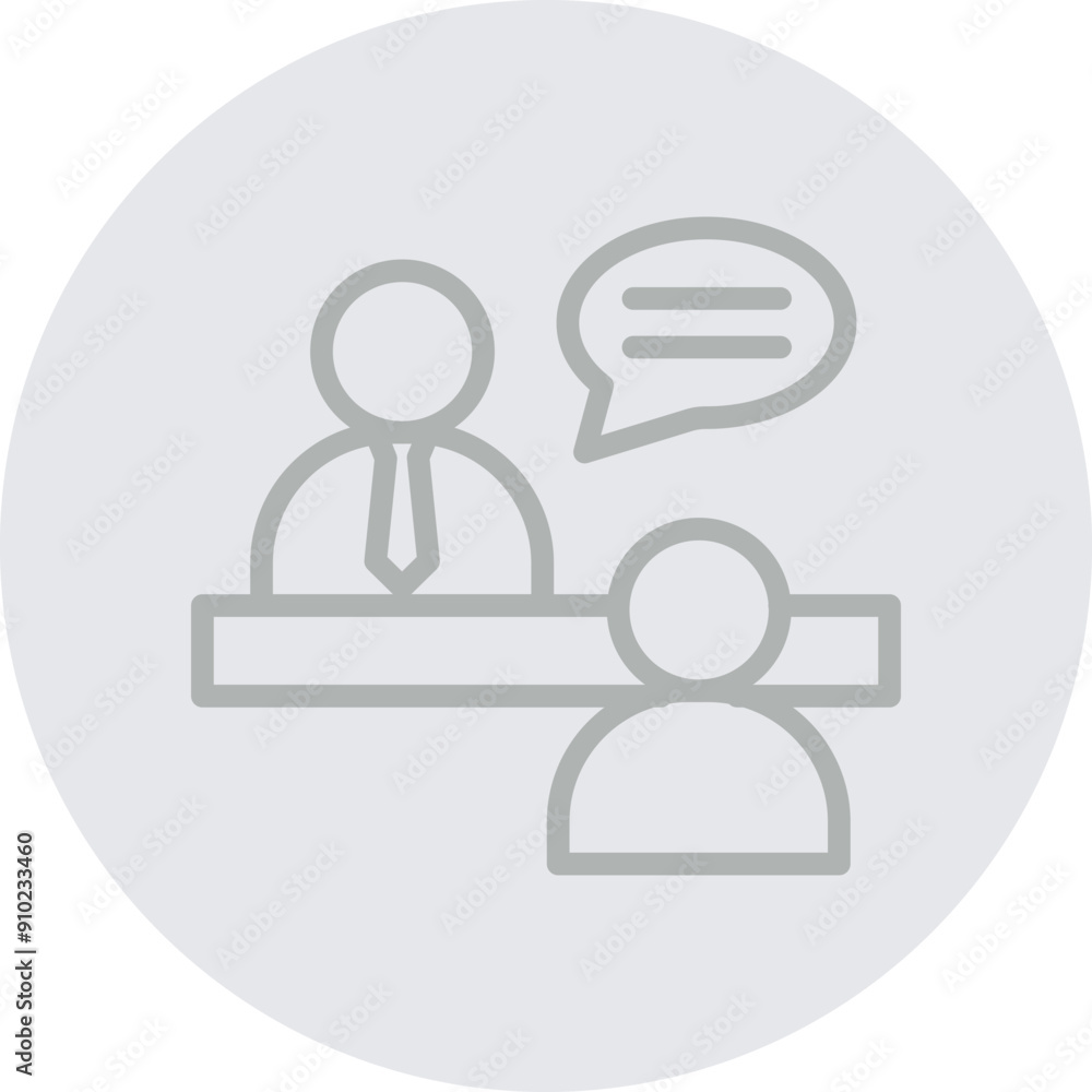 User Interview Vector Line Grey Circle Grey User Interview Vector Line Grey Circle Grey