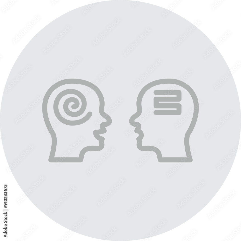 Convergent Thinking Vector Line Grey Circle Grey Convergent Thinking Vector Line Grey Circle Grey