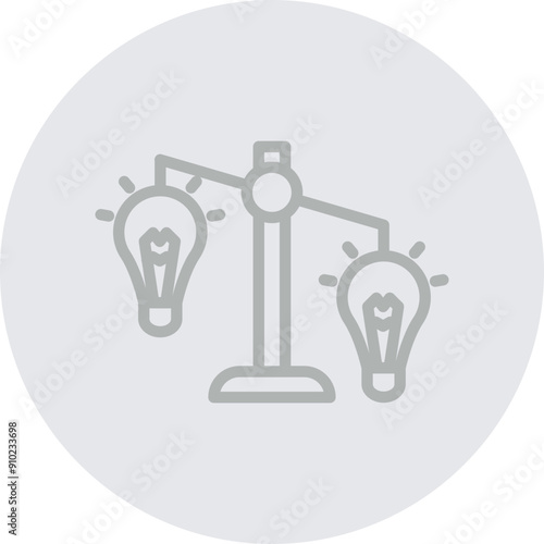 Idea Prioritization Vector Line Grey Circle Grey