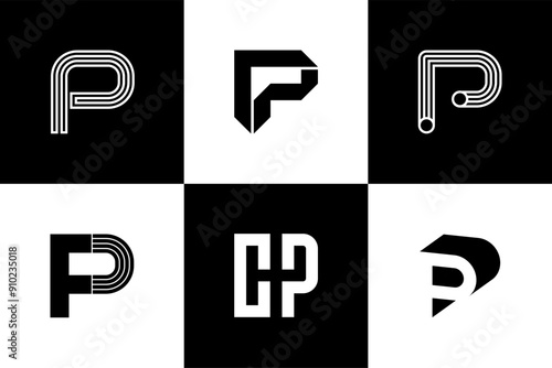 Letter P font design, vector illustration, high quality and standard. Can be used in many types of design work.