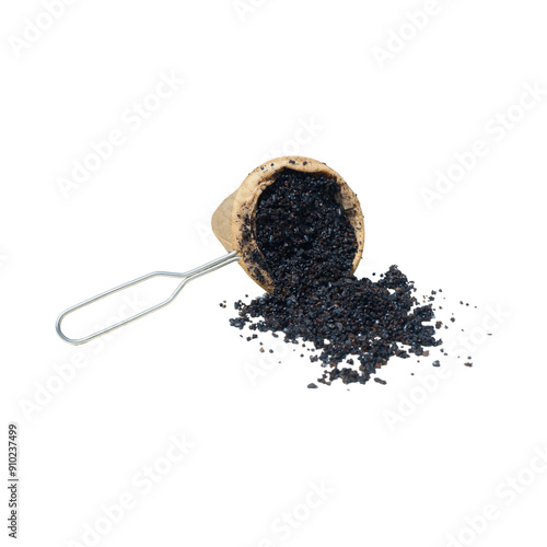 close-up of Tea and coffee grounds in filter tea bag