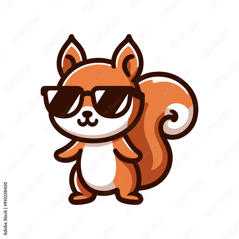 cute squirrel wearing glasses icon character cute squirrel wearing glasses icon character