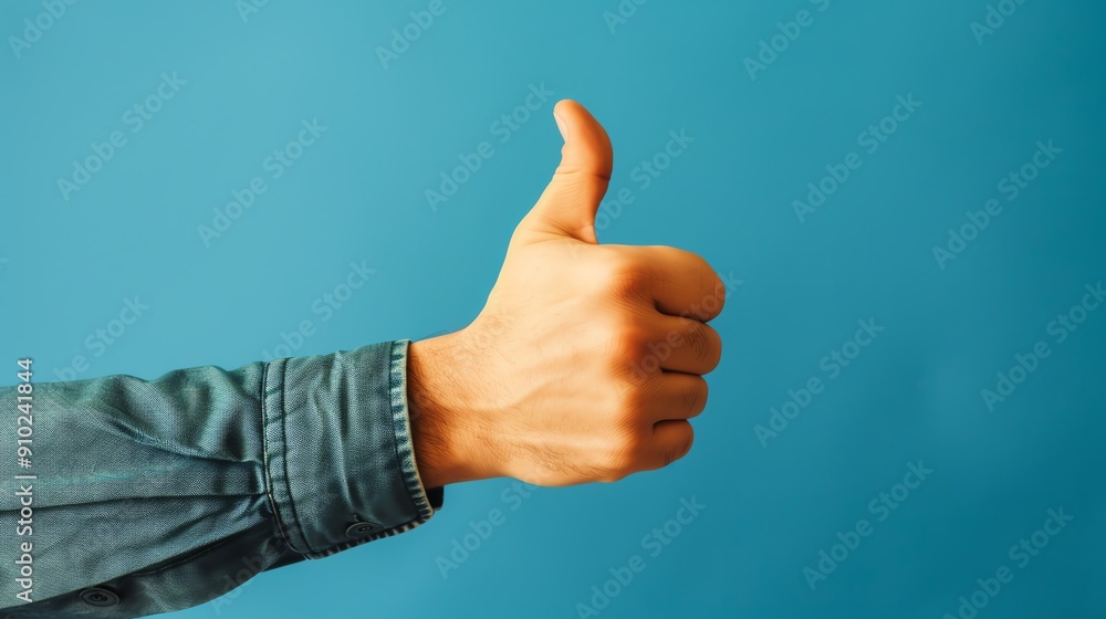 Endorsement badge with thumbs up icon, approval symbol Endorsement badge with thumbs up icon, approval symbol