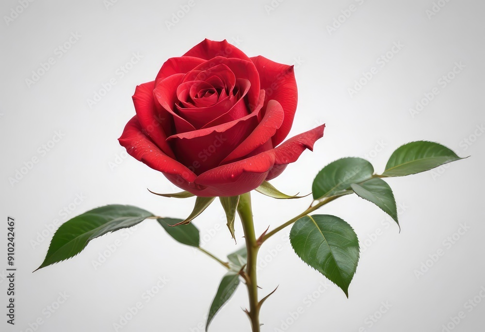 red rose isolated on white background, clipping path, full depth of field, ai red rose isolated on white background, clipping path, full depth of field, ai