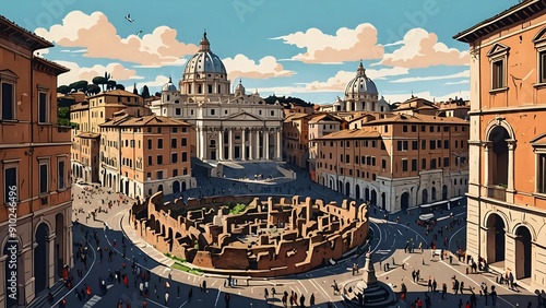 historical buildings of rome italy