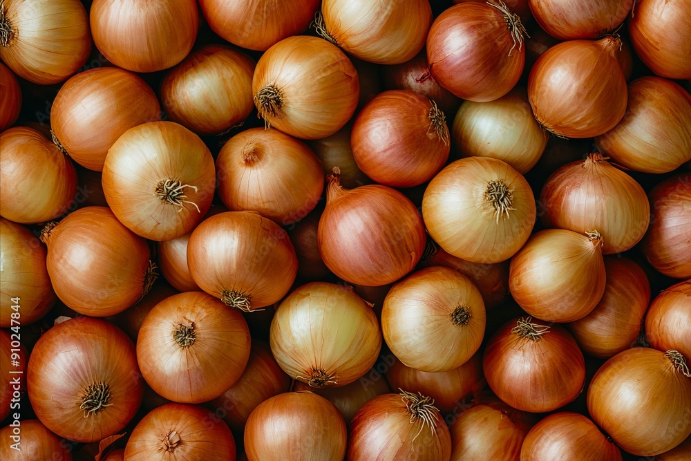 Obraz premium A pile of onions sitting on top of each other