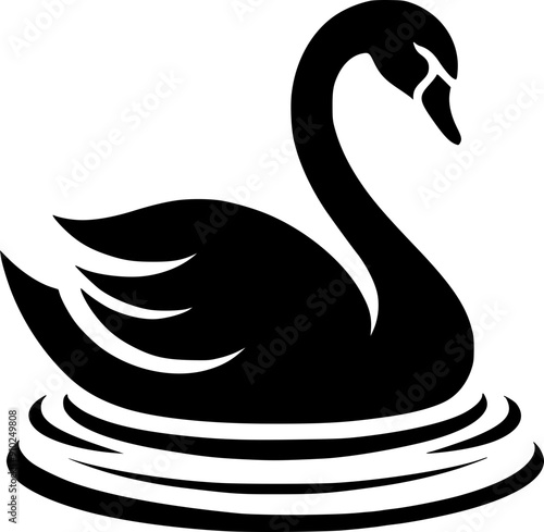 Detailed Swan Illustration for Artistic Creation