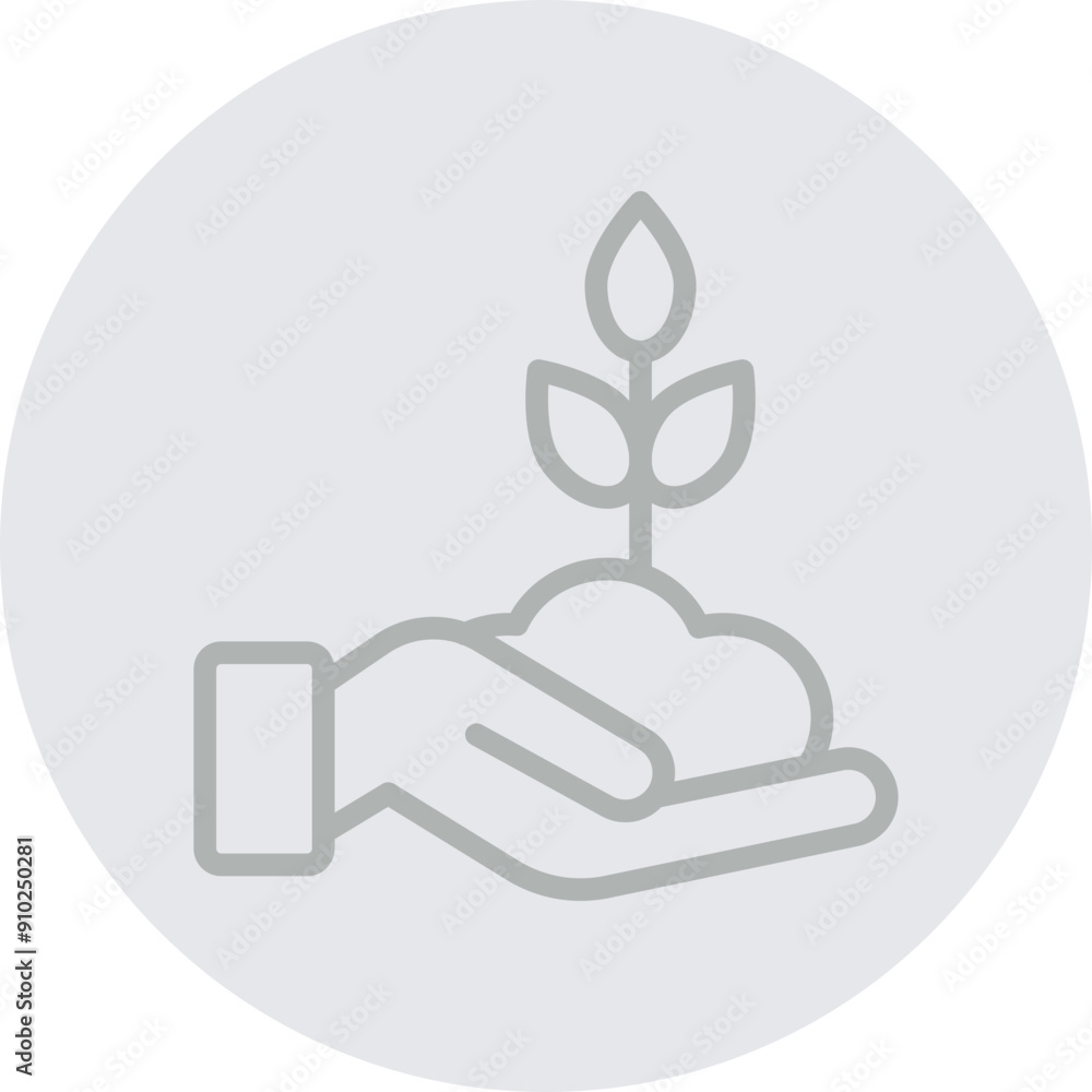 Obraz premium Sustainable Vector Line Grey Circle Grey