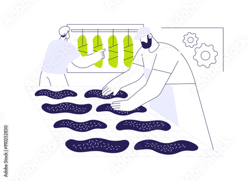 Jerky marinade abstract concept vector illustration.