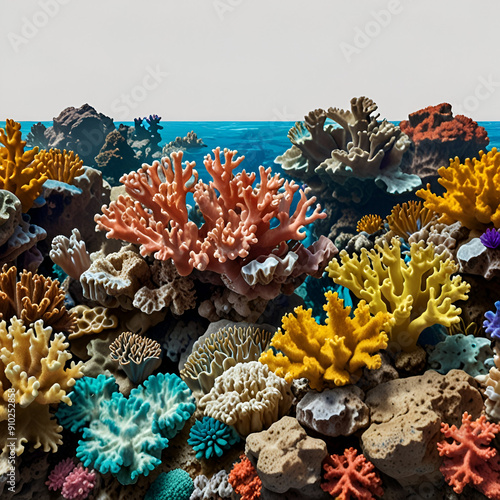 coral reef in the sea photo