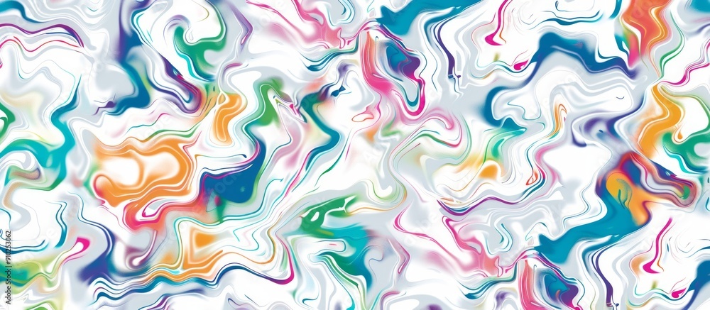 Obraz premium Abstract seamless colorful pattern with abstract curly drops. Floral endless ornament background texture. Vector background.