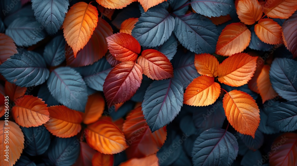 Vibrant Autumn Leaves: Colorful, Textured, and Naturally Serene. AI generated image background or wallpaper Vibrant Autumn Leaves: Colorful, Textured, and Naturally Serene. AI generated image background or wallpaper