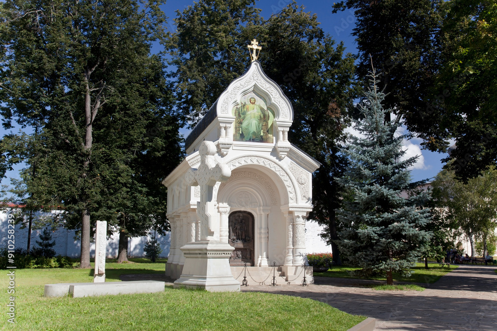 Monument-chapel at the burial site of D. M. Pozharsky in the Spaso-Evfimiev Monastery. Suzdal, Vladimir region, Russia Monument-chapel at the burial site of D. M. Pozharsky in the Spaso-Evfimiev Monastery. Suzdal, Vladimir region, Russia
