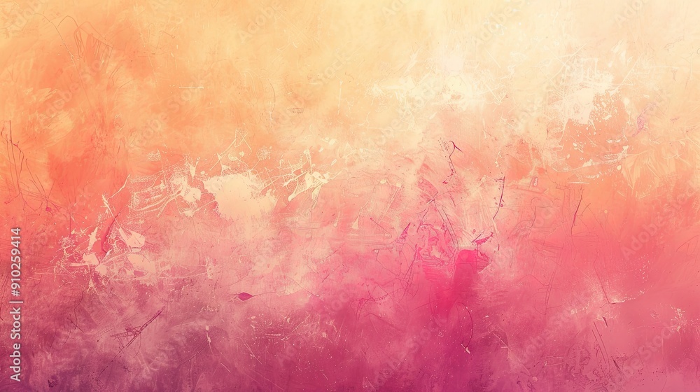 Fototapeta premium Gentle Pastel Orange and Pink Gradient Background with Soft Texture for Design Projects