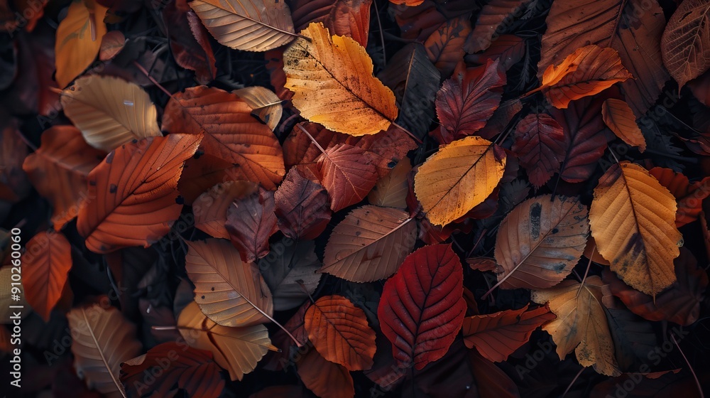 Autumn foliage with vibrant leaves, pumpkins, apples, and pinecones for a seasonal, festive, and colorful background. AI generated image wallpaper Autumn foliage with vibrant leaves, pumpkins, apples, and pinecones for a seasonal, festive, and colorful background. AI generated image wallpaper