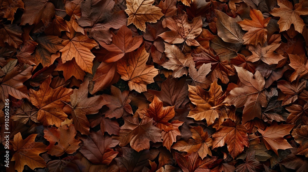 Autumn foliage with vibrant leaves, pumpkins, apples, and pinecones for a seasonal, festive, and colorful background. AI generated image wallpaper