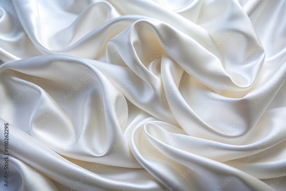 Obraz premium Smooth Blurred white Silk Fabric Background