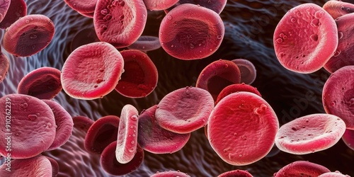 Macro Ovalocyte Red Blood Cells photo