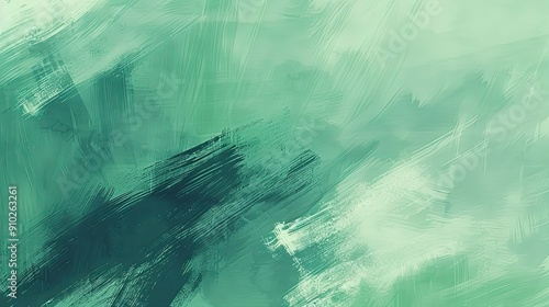 Serene Pastel Mint and Green Brush Strokes on Textured Backdrop