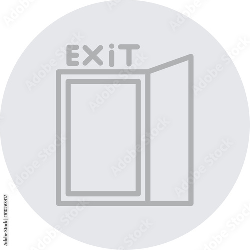 Election Exit Poll Vector Line Grey Circle Grey