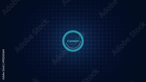 VPN or data connect icon animation .technology connect or disconnect connect.