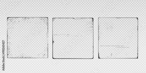 Set of old paper overlay cover for vintage vinyl records.