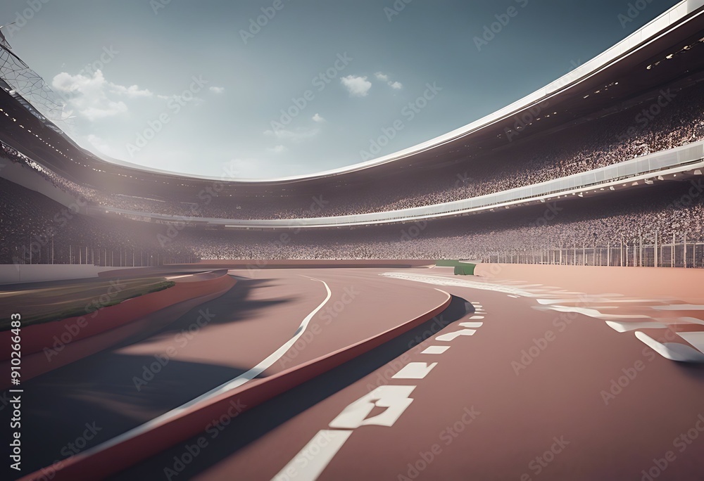 rendering 3d race international track pit stop road circuit championship three-dimensional arena auto automobile background blue car champion competition curve drive empty event fast rendering 3d race international track pit stop road circuit championship three-dimensional arena auto automobile background blue car champion competition curve drive empty event fast