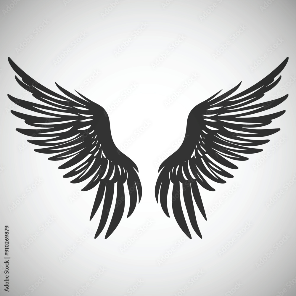 wings vector flat illustration wings vector flat illustration
