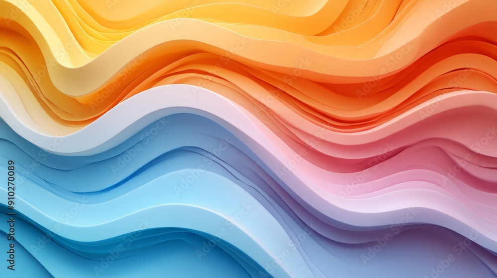 Wave Pattern with Rhythm and Movement - Colorful Expressive Motion Background Wave Pattern with Rhythm and Movement - Colorful Expressive Motion Background
