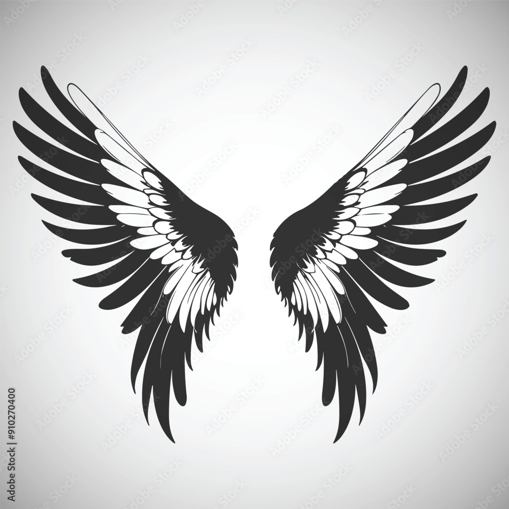 Fototapeta premium wings vector flat illustration