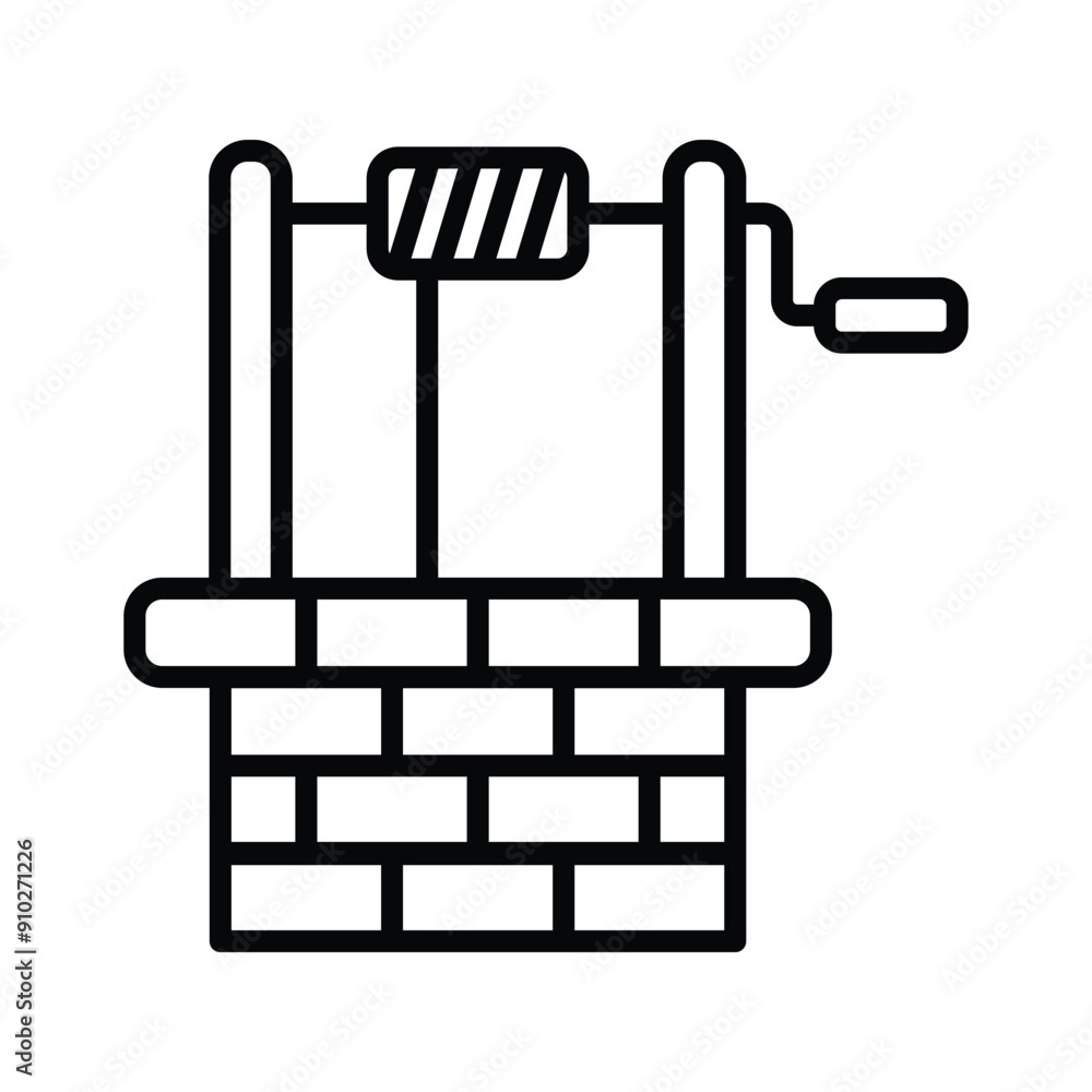 Water well icon vector design template Water well icon vector design template