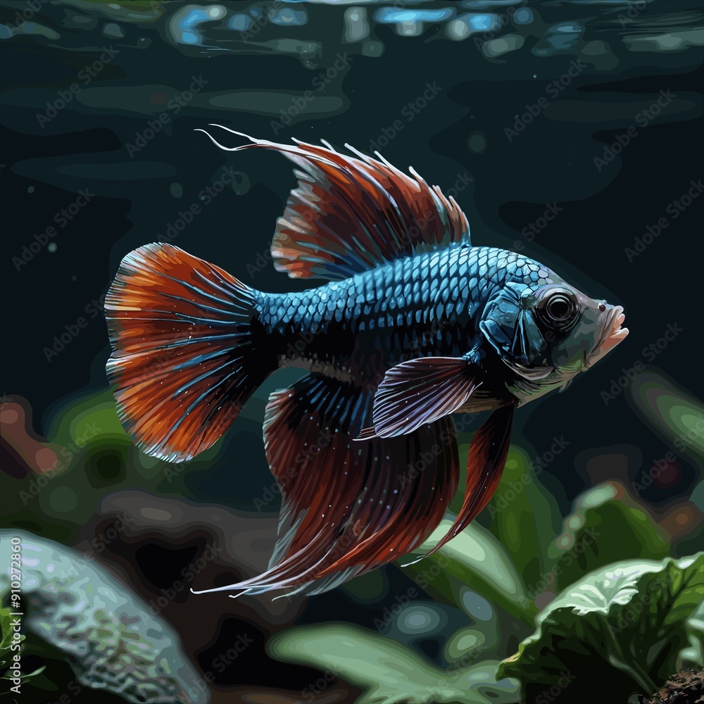 Fototapeta premium Betta: Pez de Colores