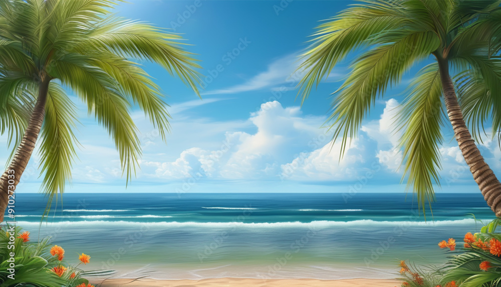 Obraz premium An abstract wallpaper background, 2 dimensional, bright summer