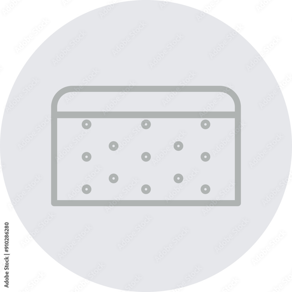 Storge Bench Vector Line Grey Circle Grey Storge Bench Vector Line Grey Circle Grey