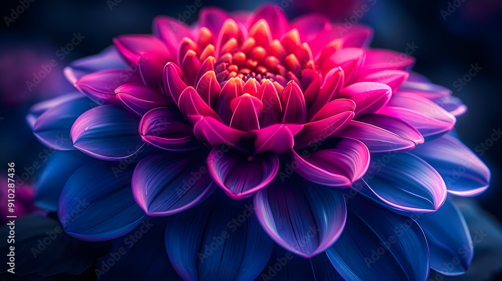 Close-Up of a Pink and Blue Flower Close-Up of a Pink and Blue Flower