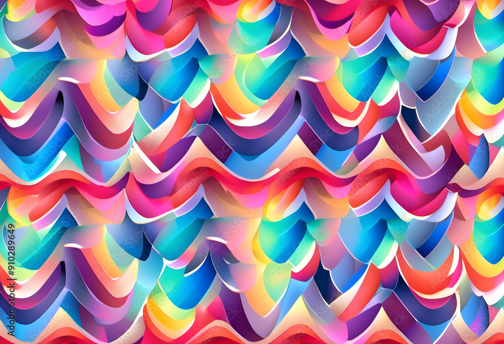 A vibrant, colorful abstract pattern. The design features smooth curves and a dynamic flow of colors, creates a sense of depth and movement, ideal for backgrounds or artistic projects. A vibrant, colorful abstract pattern. The design features smooth curves and a dynamic flow of colors, creates a sense of depth and movement, ideal for backgrounds or artistic projects.