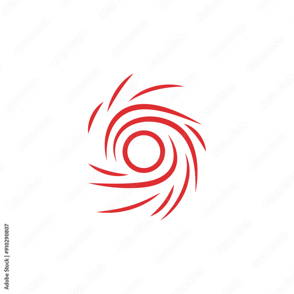 Obraz premium Hurricane icon abstract vector design. Danger tornado symbol.