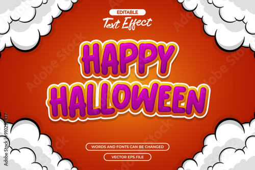 Happy editable text effect vector