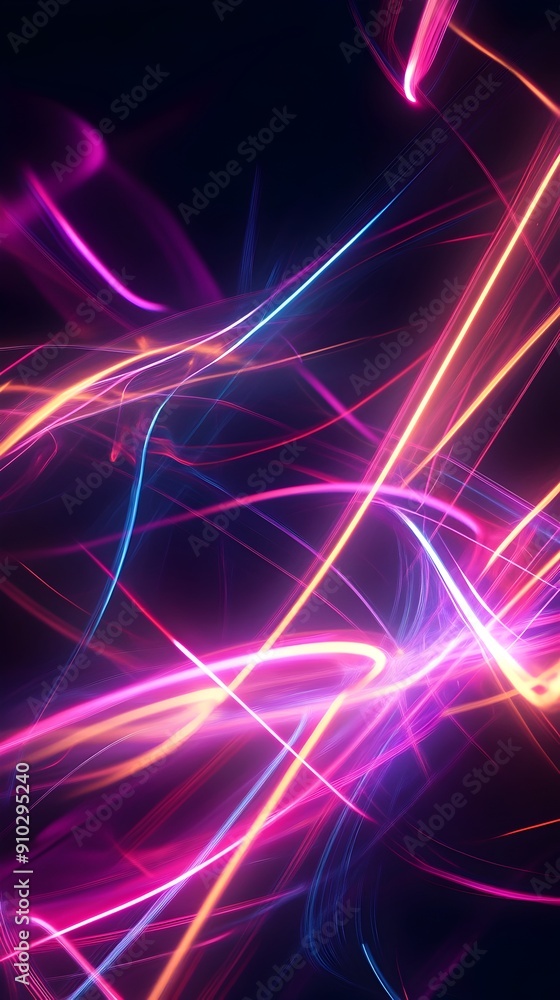 Mesmerizing Neon Flashes On Futuristic Vibrant Backdrop Mesmerizing Neon Flashes On Futuristic Vibrant Backdrop