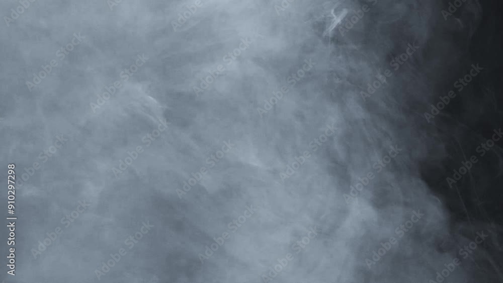 Abstract white smoke in slow motion. Smoke, Cloud of cold fog in light spot background. Light, white, fog, cloud, black background, 4k, ice smoke cloud. Floating fog. 3d SMOKE MODEL