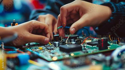 Circuit Board Assembly Close Up