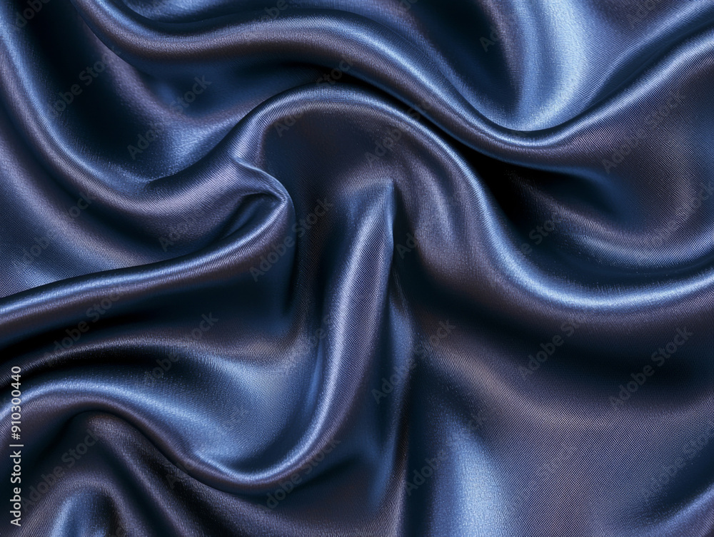 Obraz premium A blue fabric with a wavy texture