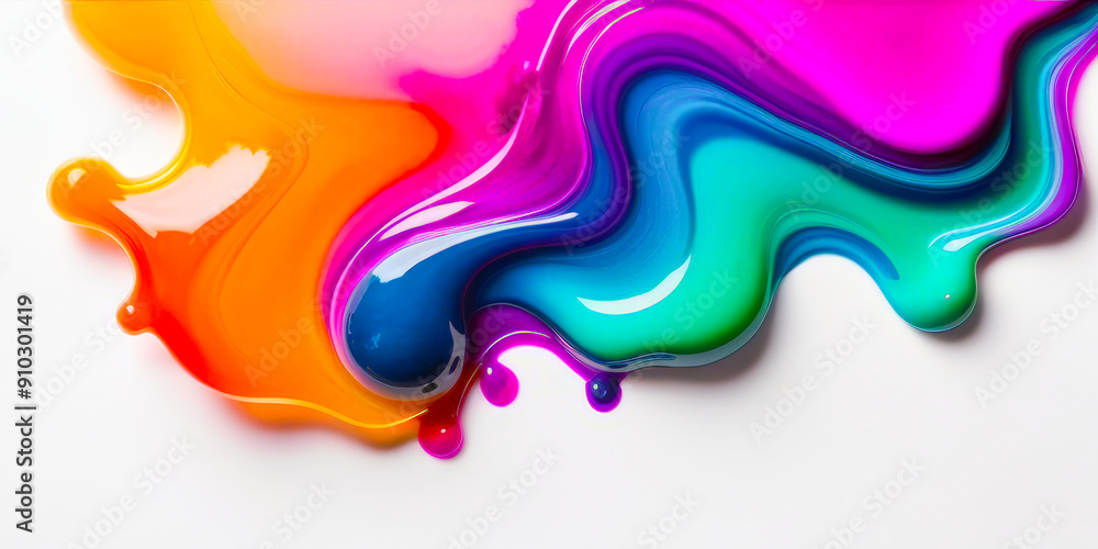 bright abstract background blots of multicolored paint on a white background isolated bright abstract background blots of multicolored paint on a white background isolated